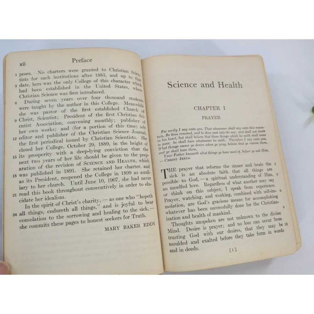 RARE SUNDAY SCHOOL ED🌿Science Health Key to the Scriptures Mary Baker Eddy 1934